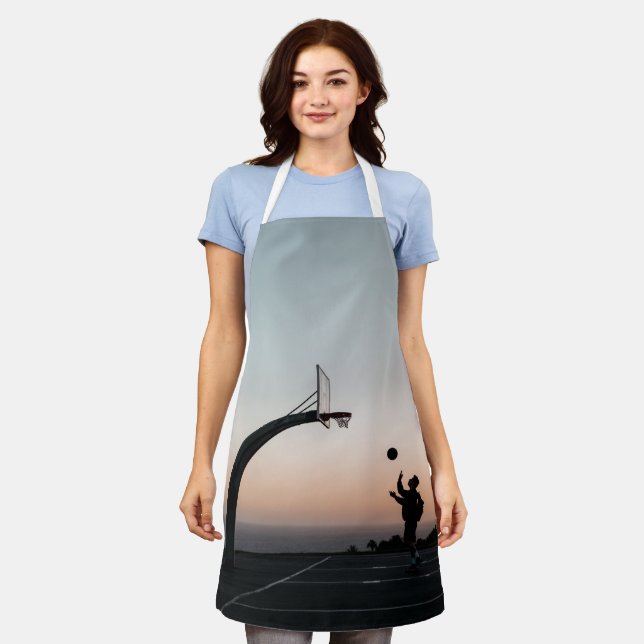 Phantastischer Basketballkorb Schürze (Getragen)