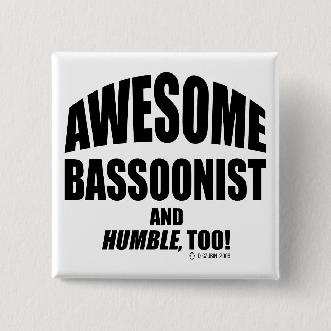 Phantastischer Bassoonist Button (Vorderseite)