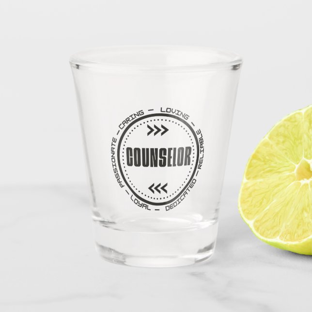 Phantastischer Berater Schnapsglas (Vorderseite)