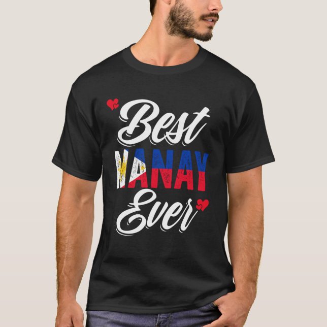 Phantastischer bester Nanay je philippinische Lieb T-Shirt (Vorderseite)