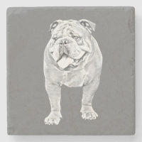Phantastischer Bleistift-Bulldog-Untersetzer