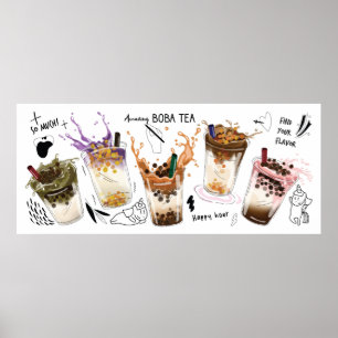 Phantastischer Boba-Tee Poster