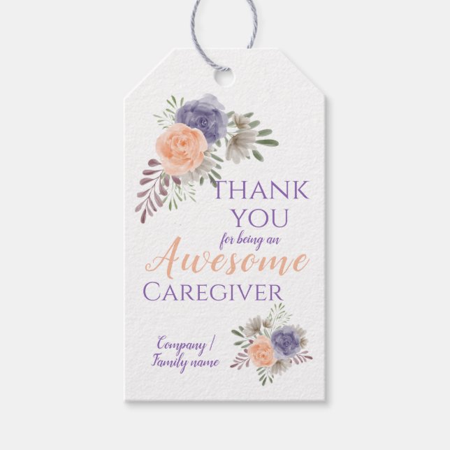 Phantastischer Caregiver-Aufwertung Blumenpony Geschenkanhänger (Vorderseite)