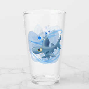 Phantastischer Cartoon Shark Glas