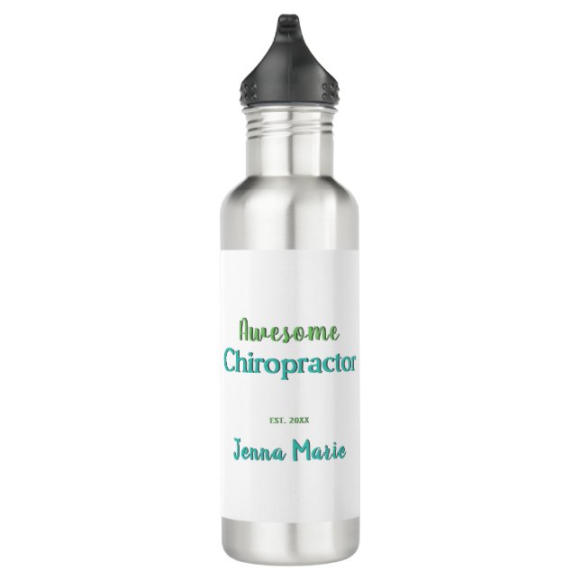 Phantastischer Chiropraktiker Grüner Aquamariner T Edelstahlflasche (Rechts)