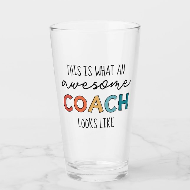 Phantastischer Coach | Bester Coach je | Funny Coa Glas (Vorderseite)