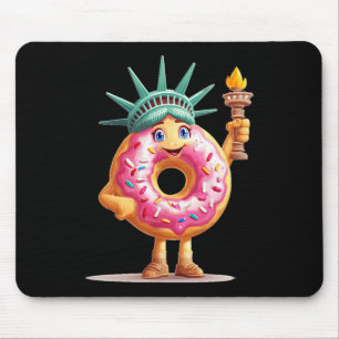 Phantastischer Donut mit Freiheitsstatue für Junge Mousepad