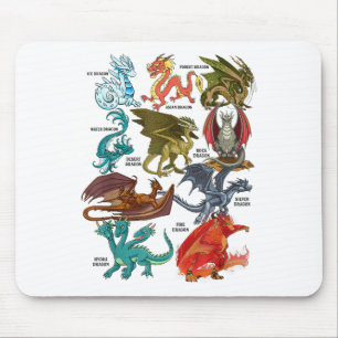 Phantastischer Drache liebt Drachenarten _1 Mousepad