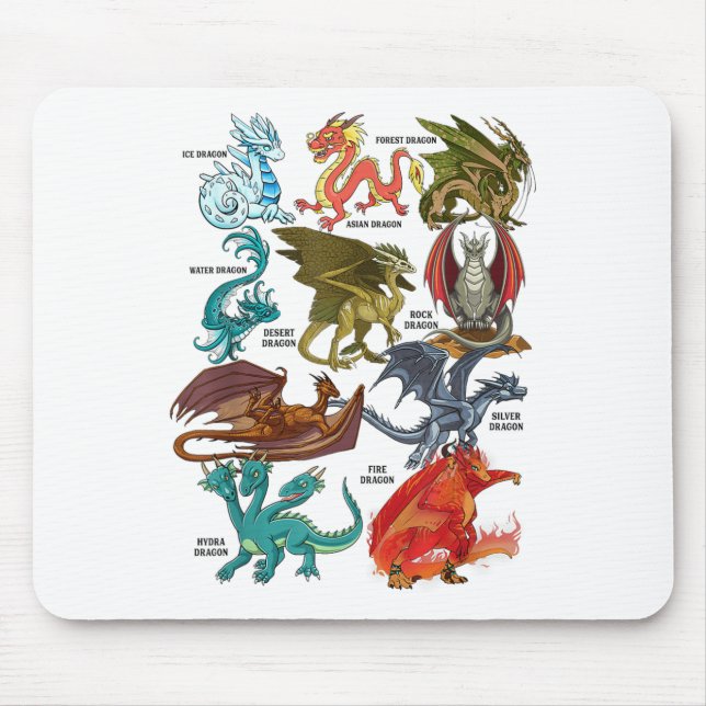 Phantastischer Drache liebt Drachenarten _1 Mousepad (Vorne)