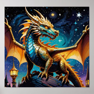 Phantastischer Drache Poster