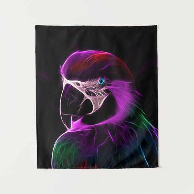 Phantastischer Effect Pflaume Glow Bird Wandteppich (Vorderseite)
