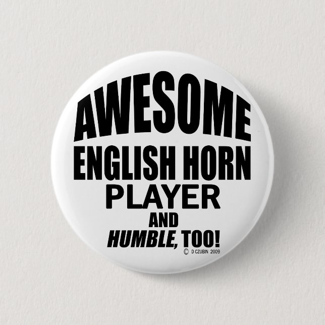 Phantastischer englischer Horn Player Button (Vorderseite)
