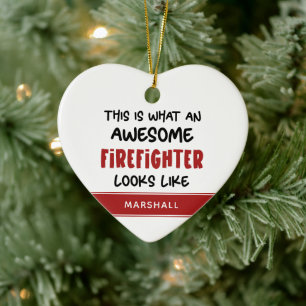 Phantastischer Feuerwehrmann Feuerwehrmann Persona Keramik Ornament