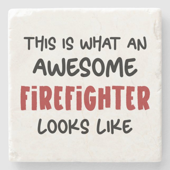 Phantastischer Feuerwehrmann Feuerwehrmann Steinuntersetzer (Vorderseite)