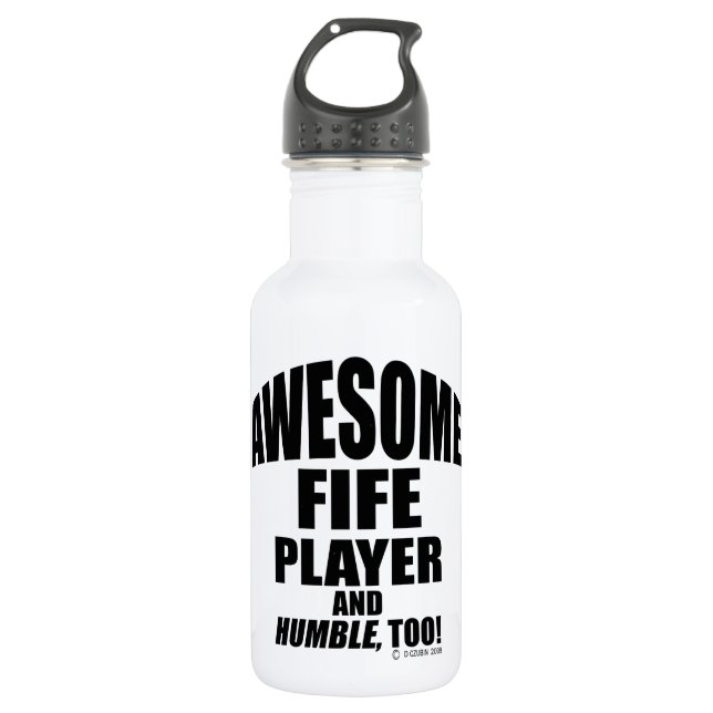 Phantastischer Fife-Player Edelstahlflasche (Vorderseite)