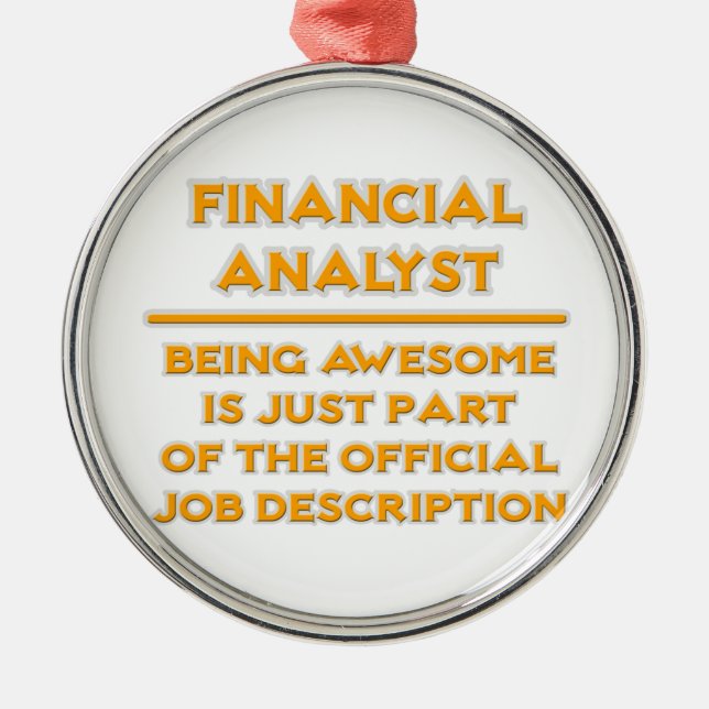 Phantastischer Finanzanalyst .. Stellenbeschreibun Silbernes Ornament (Vorne)