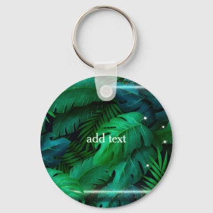 Phantastischer fluoreszierender tropischer Palm-Sc Schlüsselanhänger
