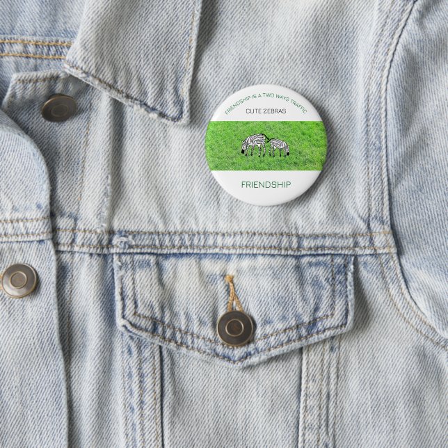 Phantastischer Freund, Niedlich und Happy Zebras Button (Beispiel)
