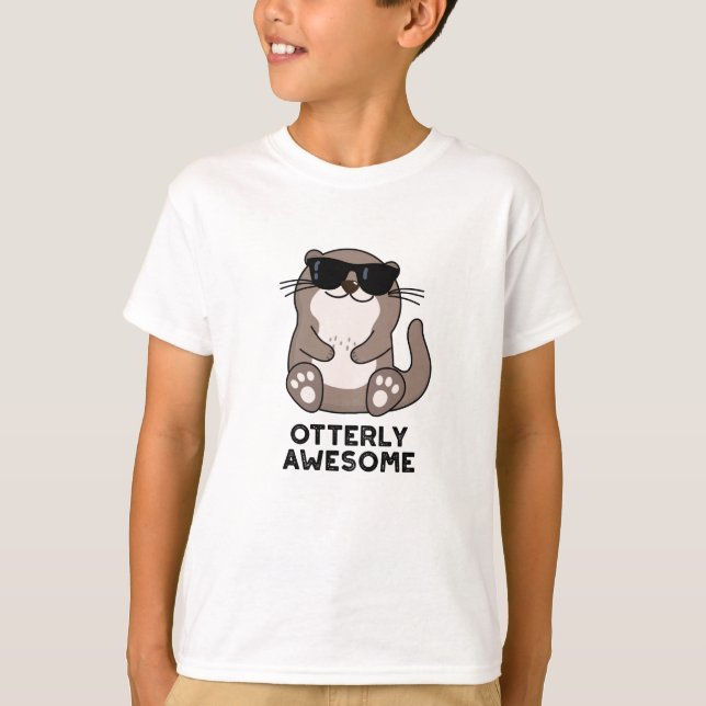 Phantastischer Funny Animal Otter Puff T-Shirt (Vorderseite)
