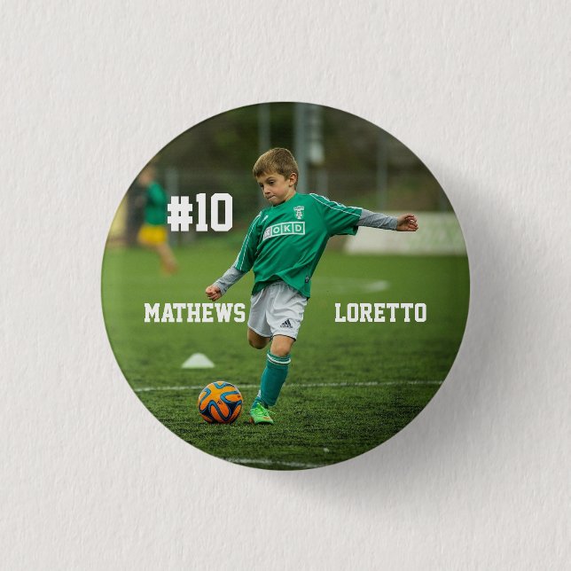 Phantastischer Fußballspieler Name und Foto hinzuf Button (Vorderseite)