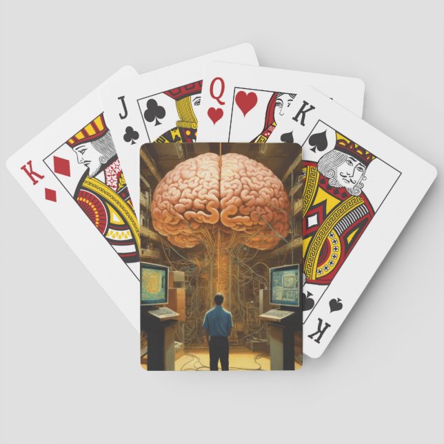 Phantastischer Großhirndruck Spielkarten (Rückseite)