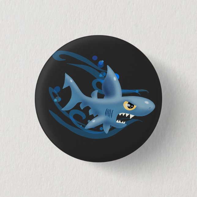 Phantastischer Hai Button (Vorderseite)