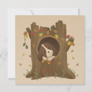 Phantastischer Herbst: Beagle Dankeskarte