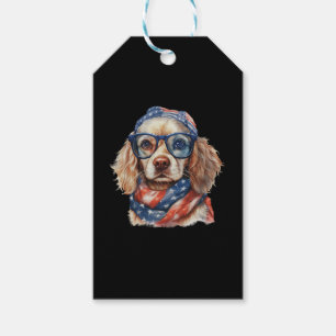 Phantastischer Hund im amerikanischen Stil für die Geschenkanhänger