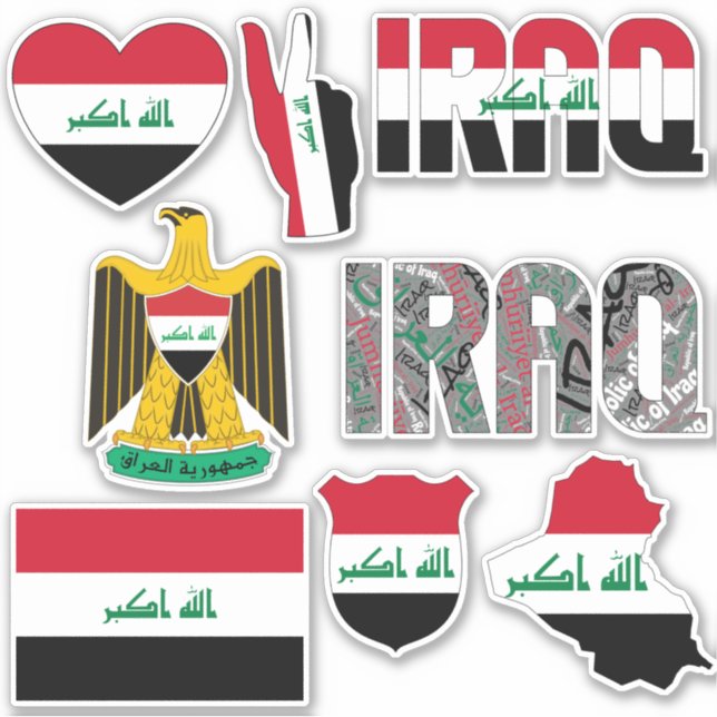 Phantastischer Irak - Staatssymbole Aufkleber (Vorderseite)