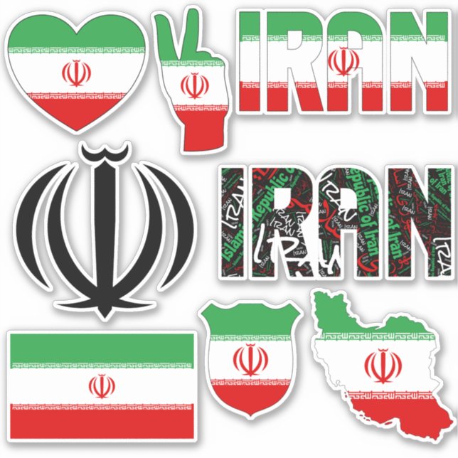 Phantastischer Iran - Staatssymbole Aufkleber (Vorderseite)