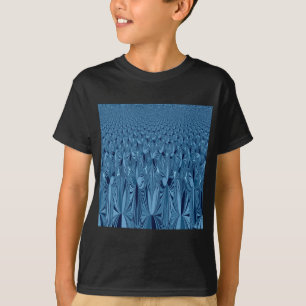 Phantastischer Iridescent Blue Kaleidoskop Art T-Shirt