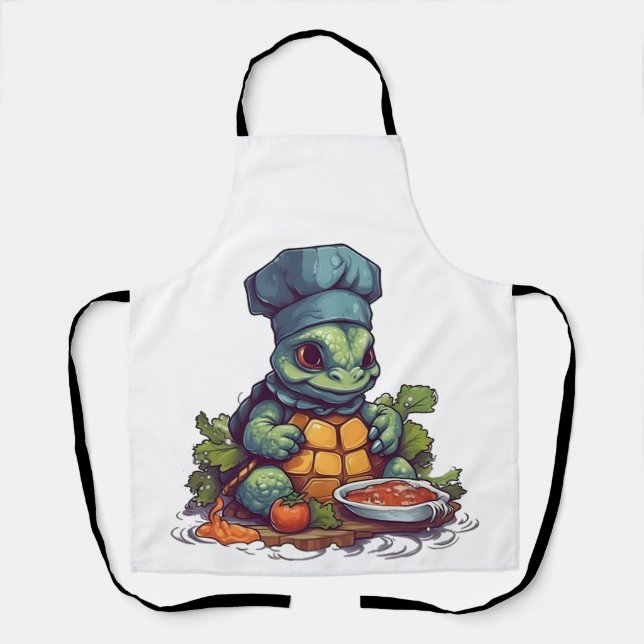 Phantastischer Koch der Schildkröte Kochen Schürze (Vorderseite)
