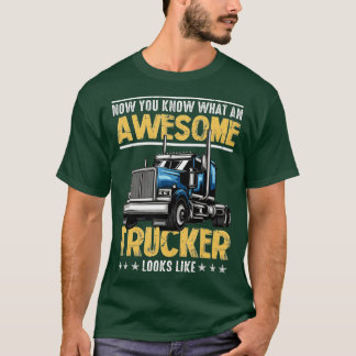 Phantastischer Lastkraftwagenfahrer Semi Truck 18  T-Shirt