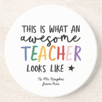 Phantastischer Lehrer Moderne Typografie Regenboge