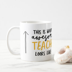 Phantastischer Lehrer, modernes Typografie-Gelb-Ge Kaffeetasse