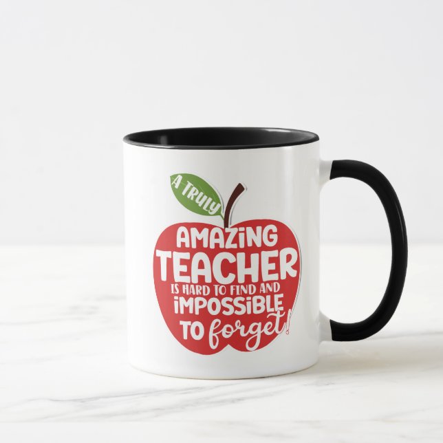 phantastischer Lehrer Vielen Dank für Ihr Apfelges Tasse (Rechts)