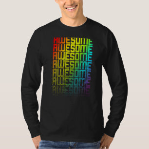 Phantastischer Lgbtq+-Regenbogen-Gay Pride Textfad T-Shirt