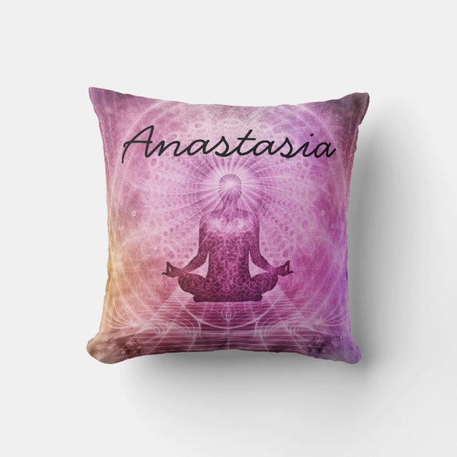 Phantastischer Lila Yoga Kissen (Vorderseite)