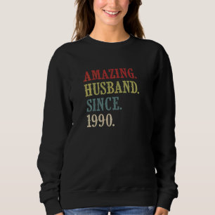 Phantastischer Mann seit 1990 Retro 32 Wedding Ani Sweatshirt
