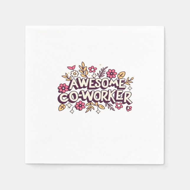 Phantastischer Mitarbeiter, Kollege, Geschenk, Bes Serviette (Vorderseite)