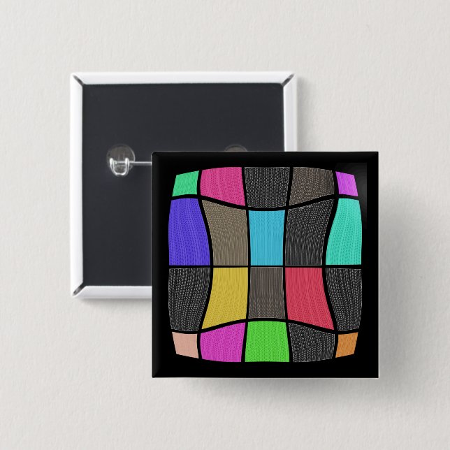 Phantastischer mondrischer Stil Moderne Design Button (Vorne & Hinten)