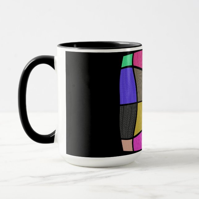 Phantastischer mondrischer Stil Moderne Design Tasse (Links)