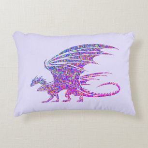 Phantastischer Mosaikdrache Dekokissen