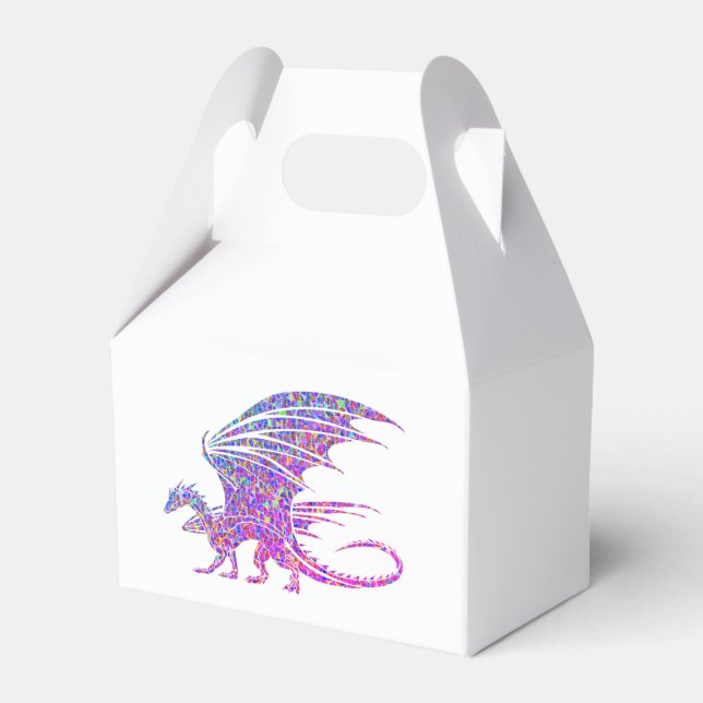 Phantastischer Mosaikdrache Geschenkschachtel (Vorderseite)