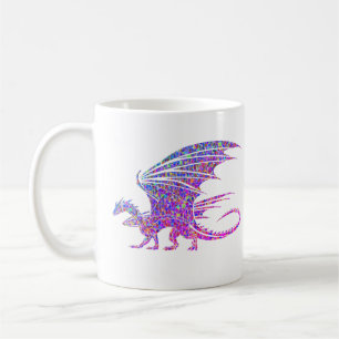 Phantastischer Mosaikdrache Kaffeetasse
