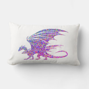 Phantastischer Mosaikdrache Lendenkissen