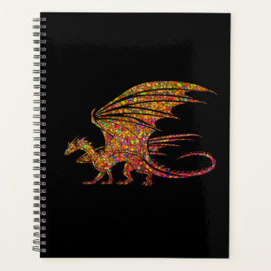 Phantastischer Mosaikdrache Planer