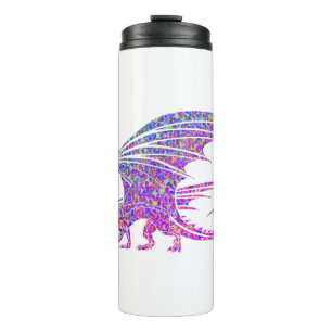 Phantastischer Mosaikdrache Thermosbecher
