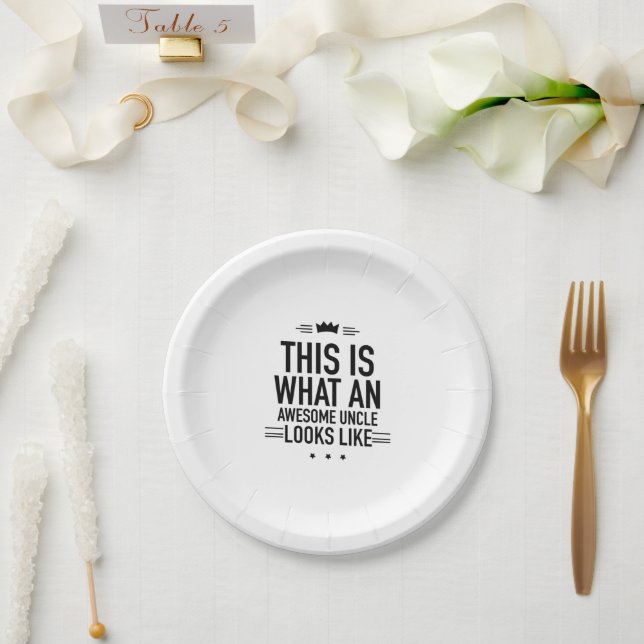 Phantastischer Onkelschwarz Pappteller (Hochzeit)