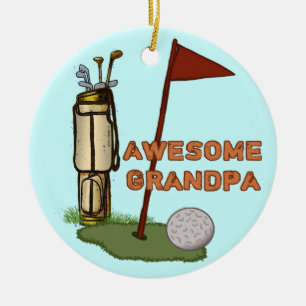 Phantastischer Opa Golf Keramikornament